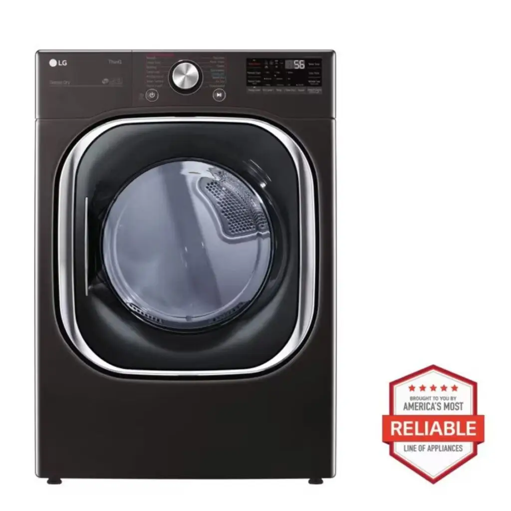 LG 7.4 cu. ft. Ultra Large Capacity Smart Wi-Fi Enabled Front Load Electric Dryer with TurboSteam™ and Built-In Intelligence
