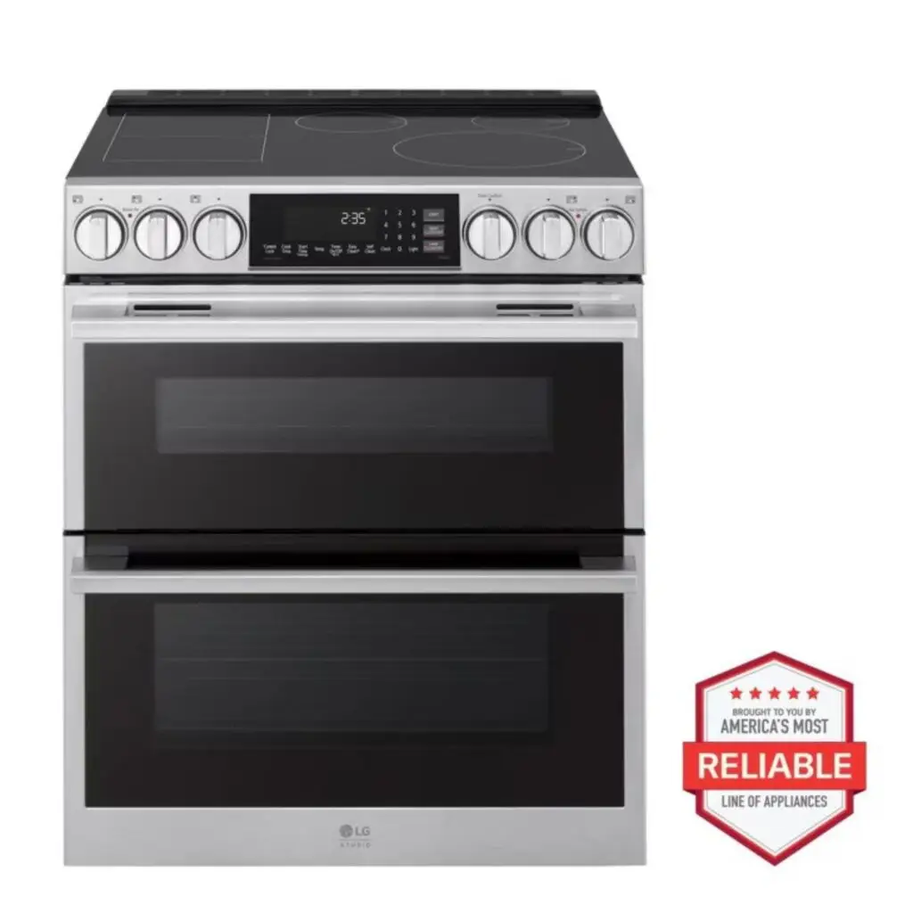LG STUDIO 7.3 cu. ft. Double Oven Induction Slide-in Range with Probake® Convection and Air Fry