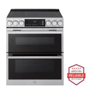 LG STUDIO 7.3 cu. ft. Double Oven Induction Slide-in Range with Probake® Convection and Air Fry
