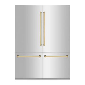 ZLINE Autograph Edition Built-In Bottom Freezer Refrigerator with Water Dispenser and Ice Maker